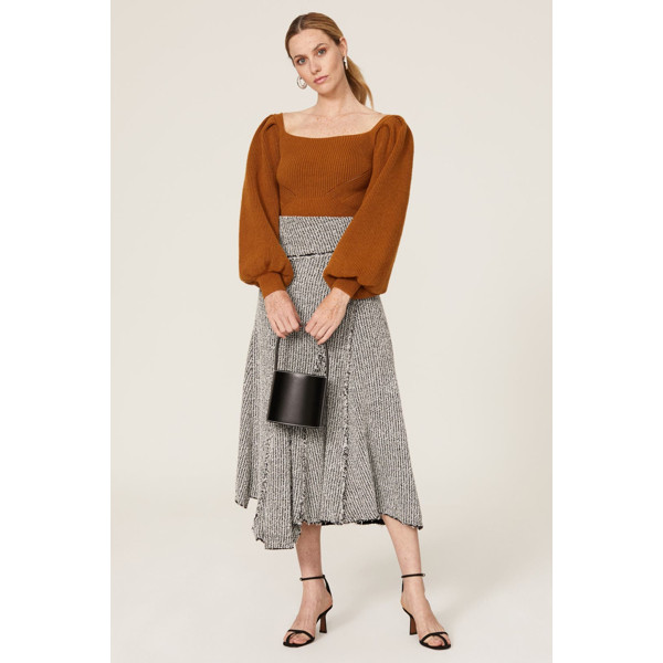 Minkpink Vayu Back Tie Sweater brown | Rent the Runway