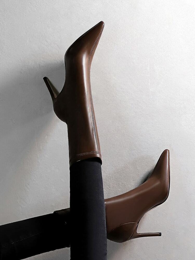 Minimalist Point Toe Classic Boots | SHEIN