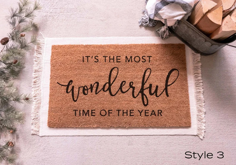 Merry Christmas Doormat Holiday Doormat Christmas Doormat - Etsy | Etsy (US)