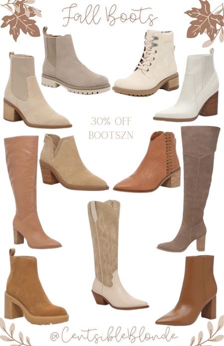Fall boots
Boot sale 
Neutral boots
Tall boots
Chelsea boots
Pointed toe boots