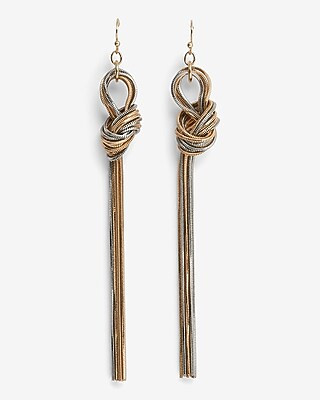 Knot Fringe Drop Earrings | Express
