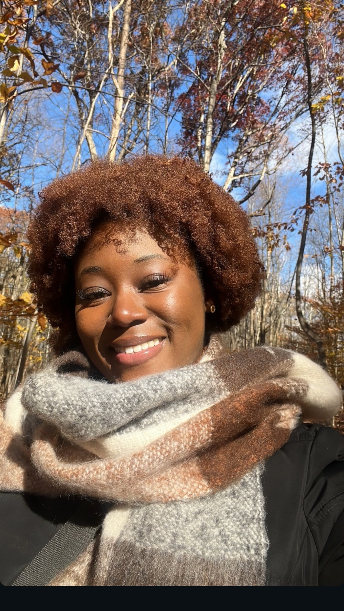 Winter makeup, scarf & lash clusters. Ginger hair color & natural hair styling approved

#LTKSaleAlert #LTKSeasonal #LTKBeauty