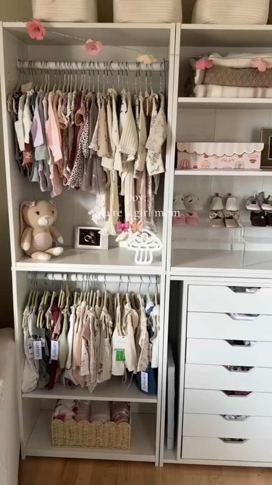 Baby girl’s closet 💕🩰🎀🌸
Baby closet, babygirl closet, neutral closet, girl mom, nursery, baby room, baby clothes, closet organization 


#LTKBaby #LTKKids #LTKStyleTip