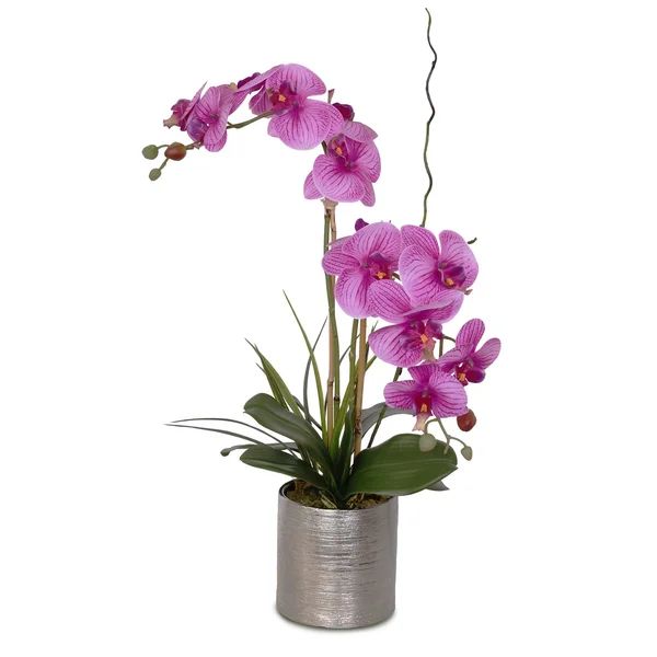 Faux Flower Arrangement Orchid in Pot | Wayfair North America