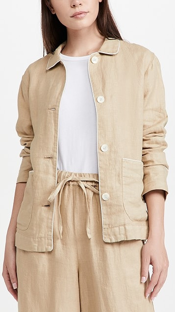 PJ Shirt Jacket in Linen | Shopbop