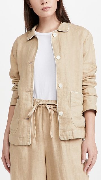 PJ Shirt Jacket in Linen | Shopbop