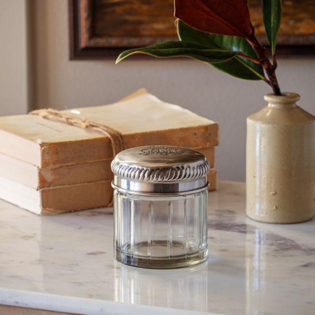 Lidded Glass Tobacco Jar | Antique Farm House