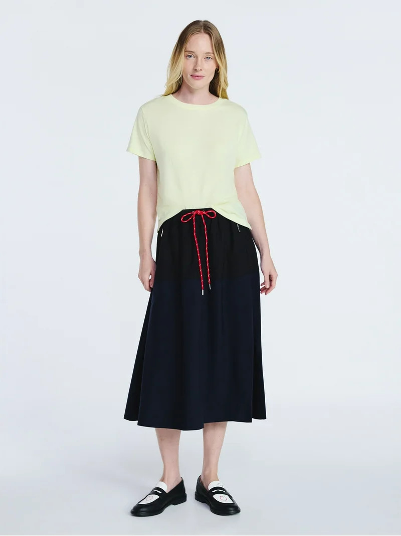 Free Assembly Women's and Women's Plus Cotton Cropped Boxy Tee with Short Sleeves, Sizes XS-4X | Walmart (US)