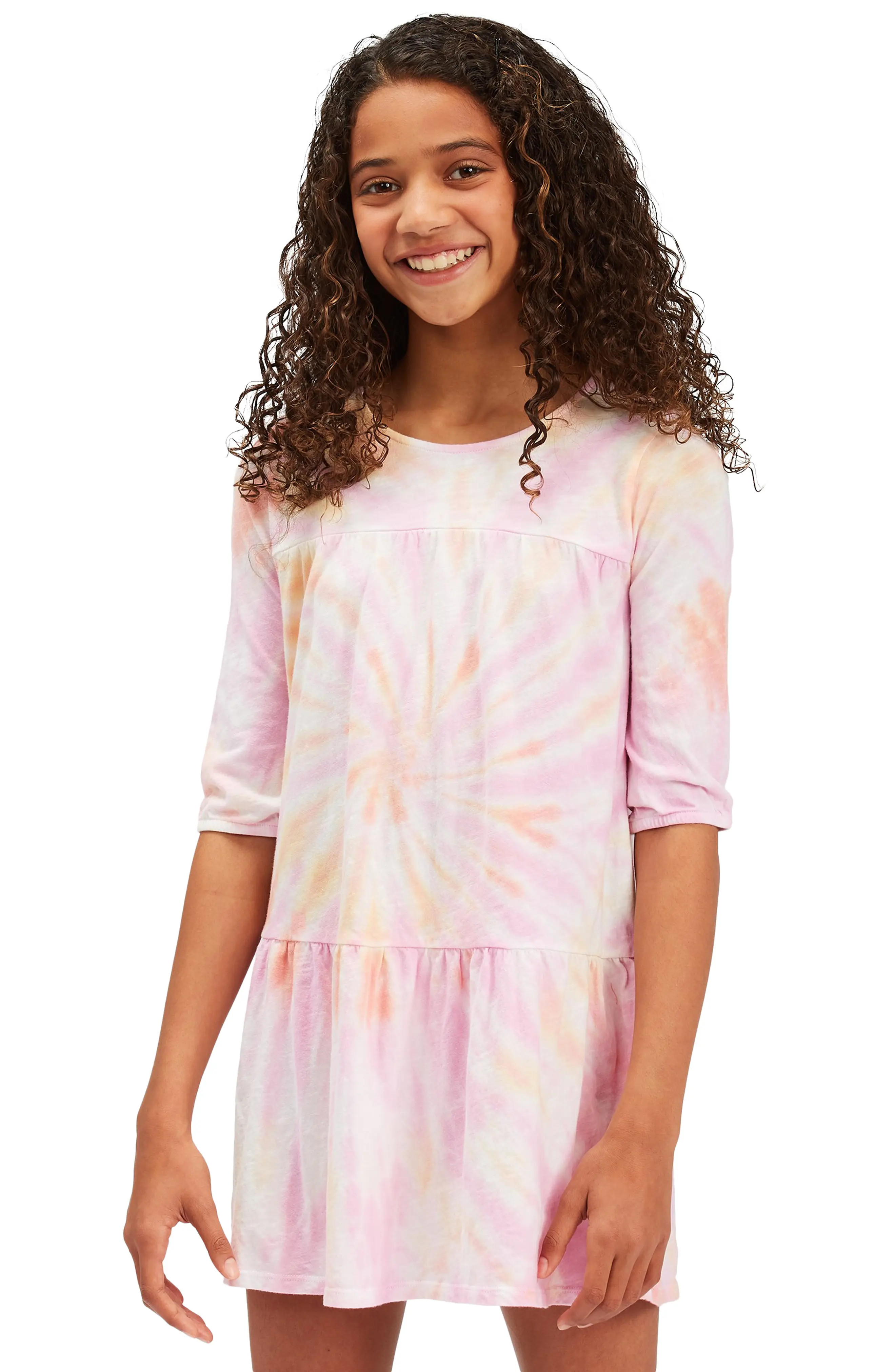 Billabong Kids' Beach Trip Tie-Dye Dress in Multi at Nordstrom, Size Xs | Nordstrom