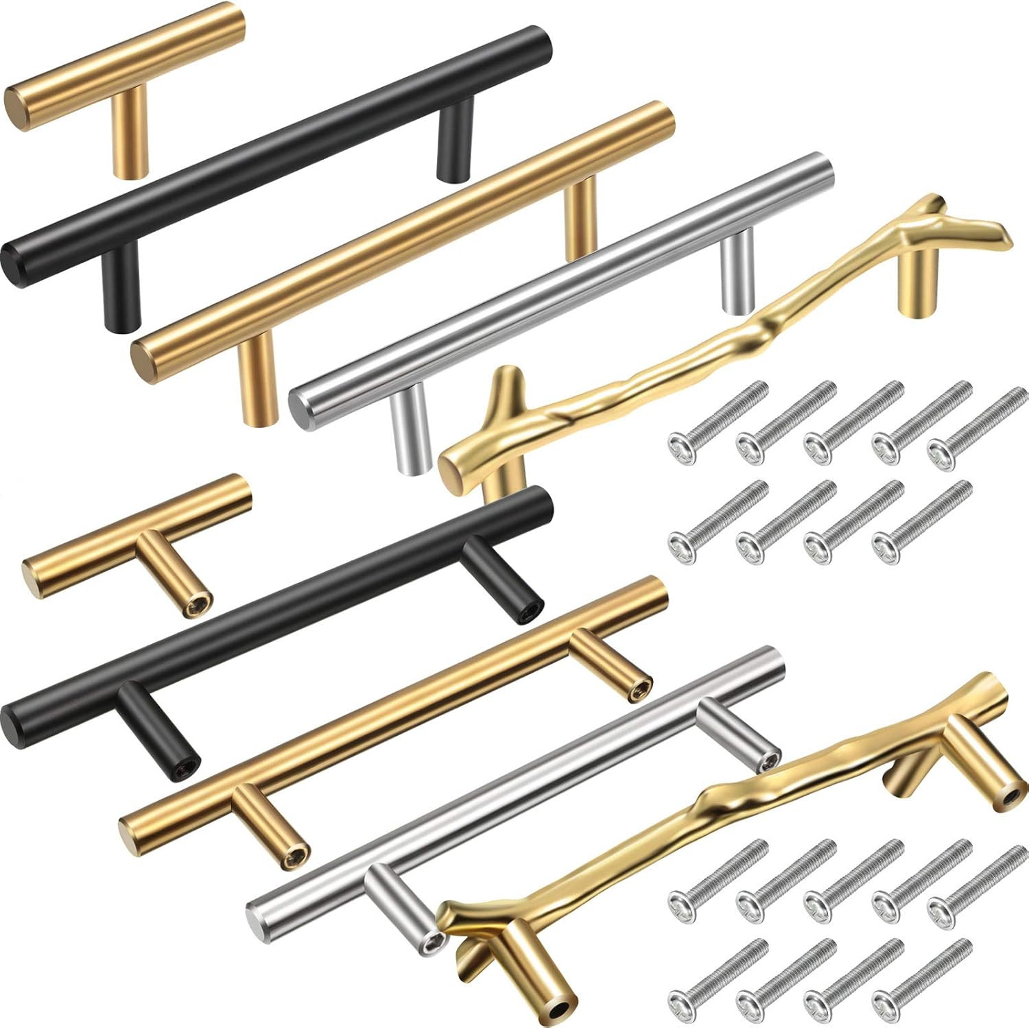 10 Pieces Handles for Resin Tray Molds, Stainless Steel Tray Handles Hardware with Screw Sets Dra... | Amazon (US)