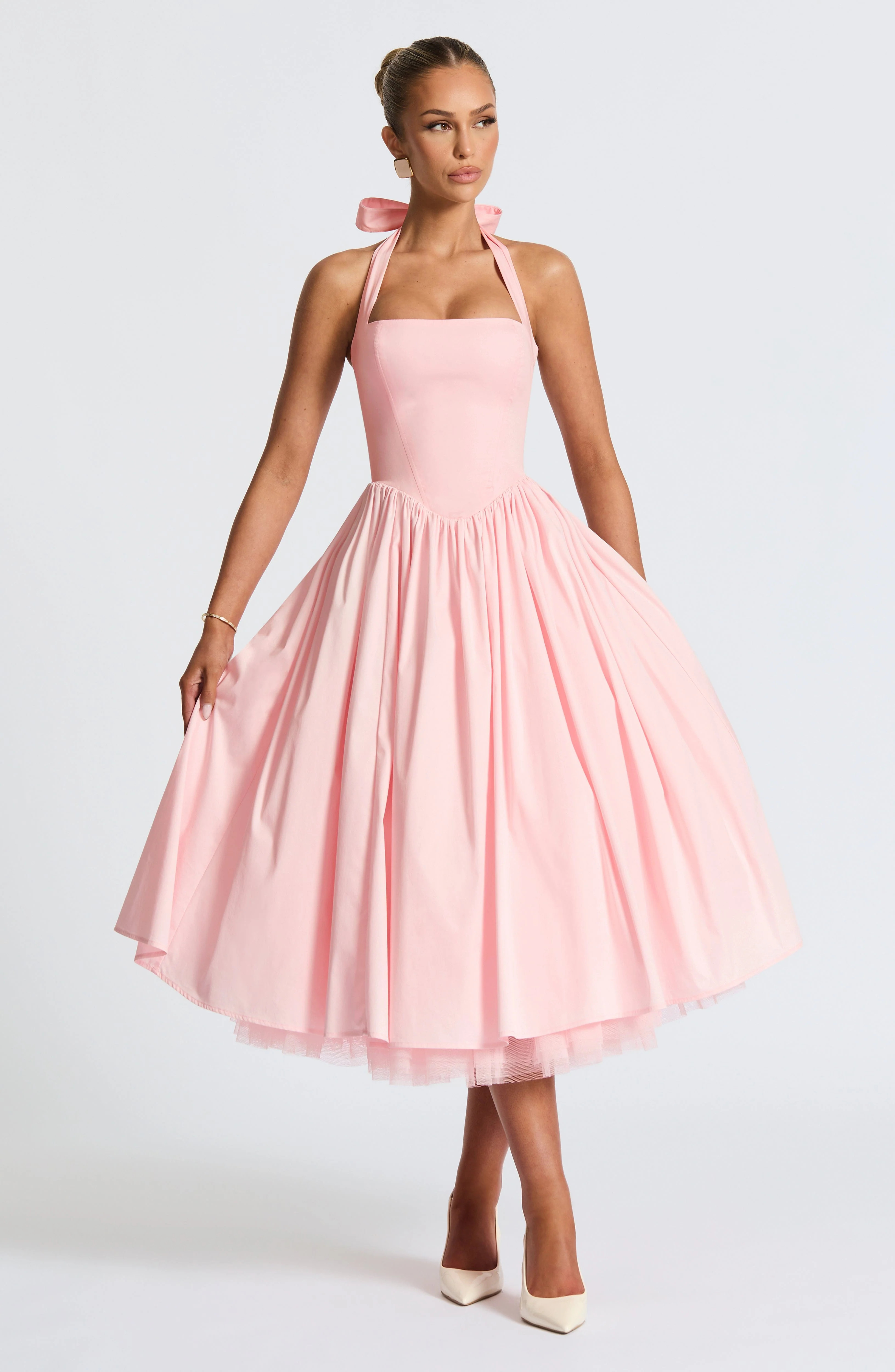 Cressida Midi Dress - Blush | Babyboo (global)