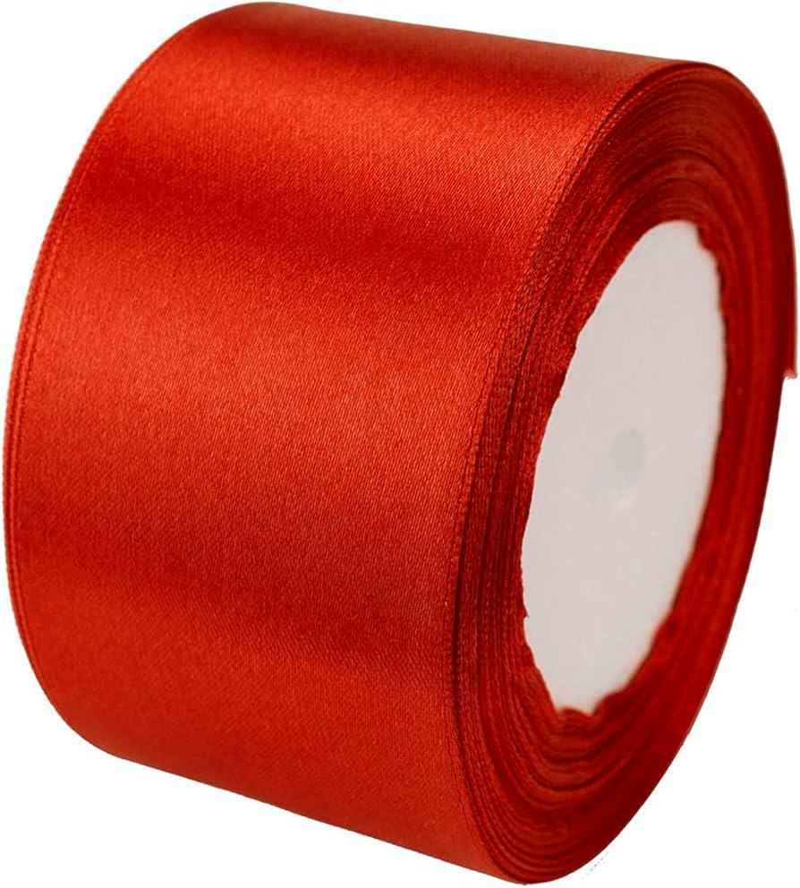 2" Wide Single Face Satin Ribbon Roll for Wedding, Sewing Projects, Gift Wrapping and Crafting Pr... | Amazon (US)