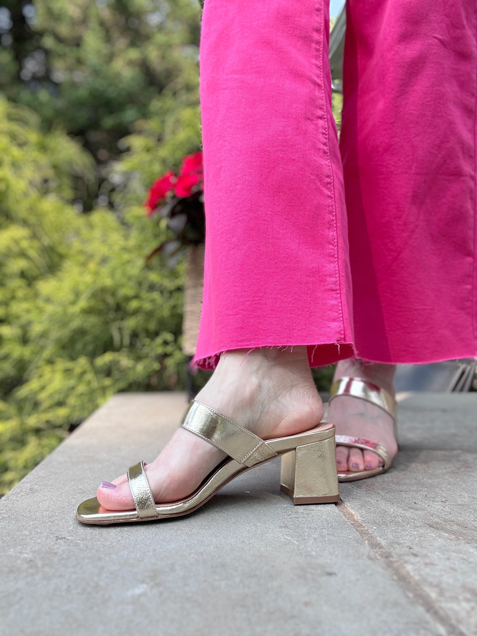 Gold metallic heels - the heel shape makes it so comfortable and easy to walk.  code: Theresa15

#LTKWedding #LTKShoeCrush #LTKStyleTip