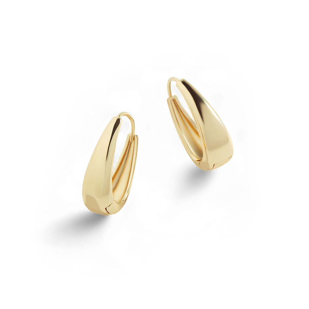 Chunky Teardrop Hoop Earrings | Mint & Lily