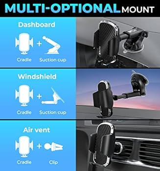 BesTrix Phone Mount for Car – Car Phone Holder Mount, Dashboard, Windshield, and Air Vent– fo... | Amazon (US)