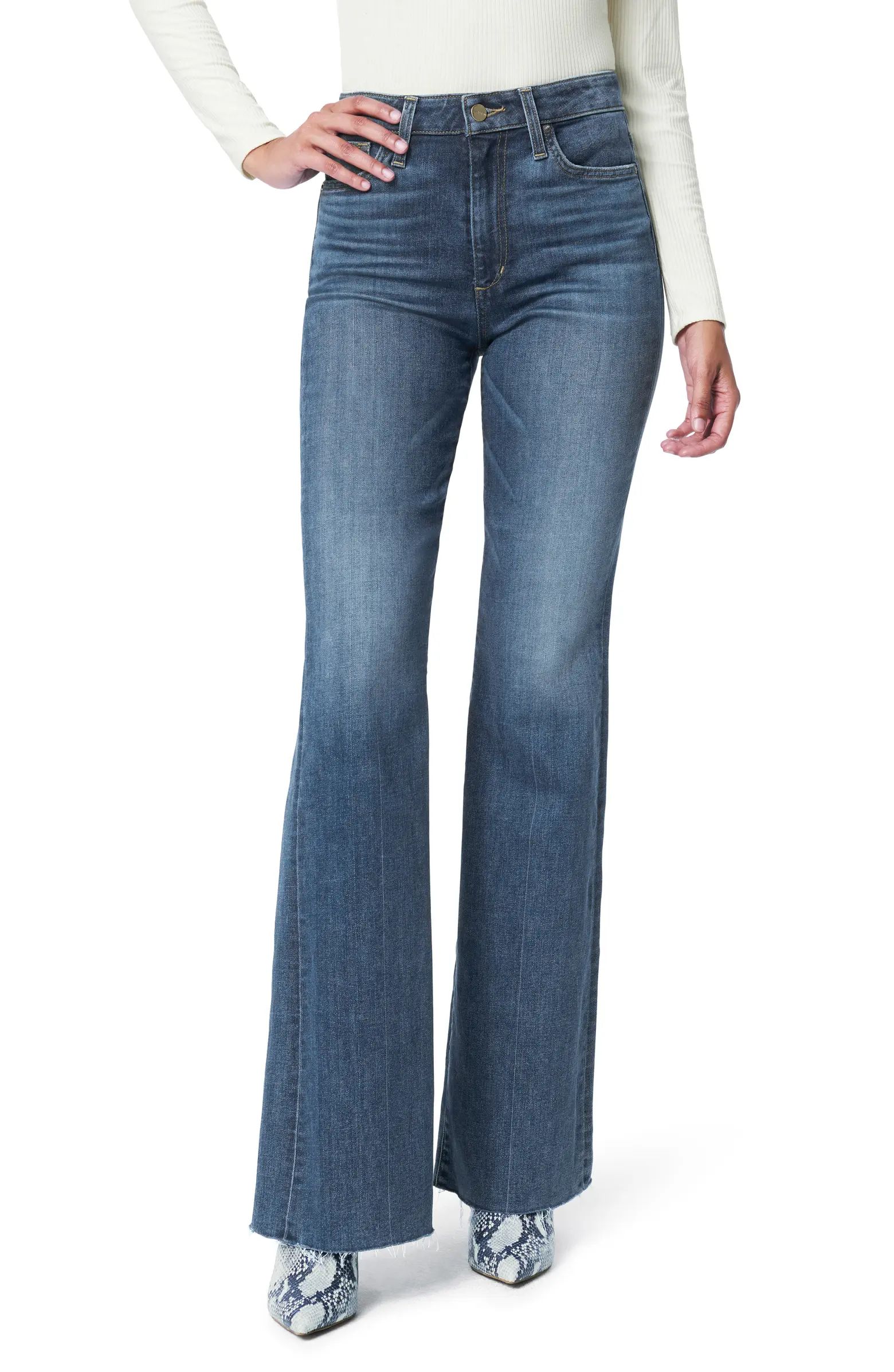 Flawless The Molly High Waist Cut Hem Flare Jeans | Nordstrom