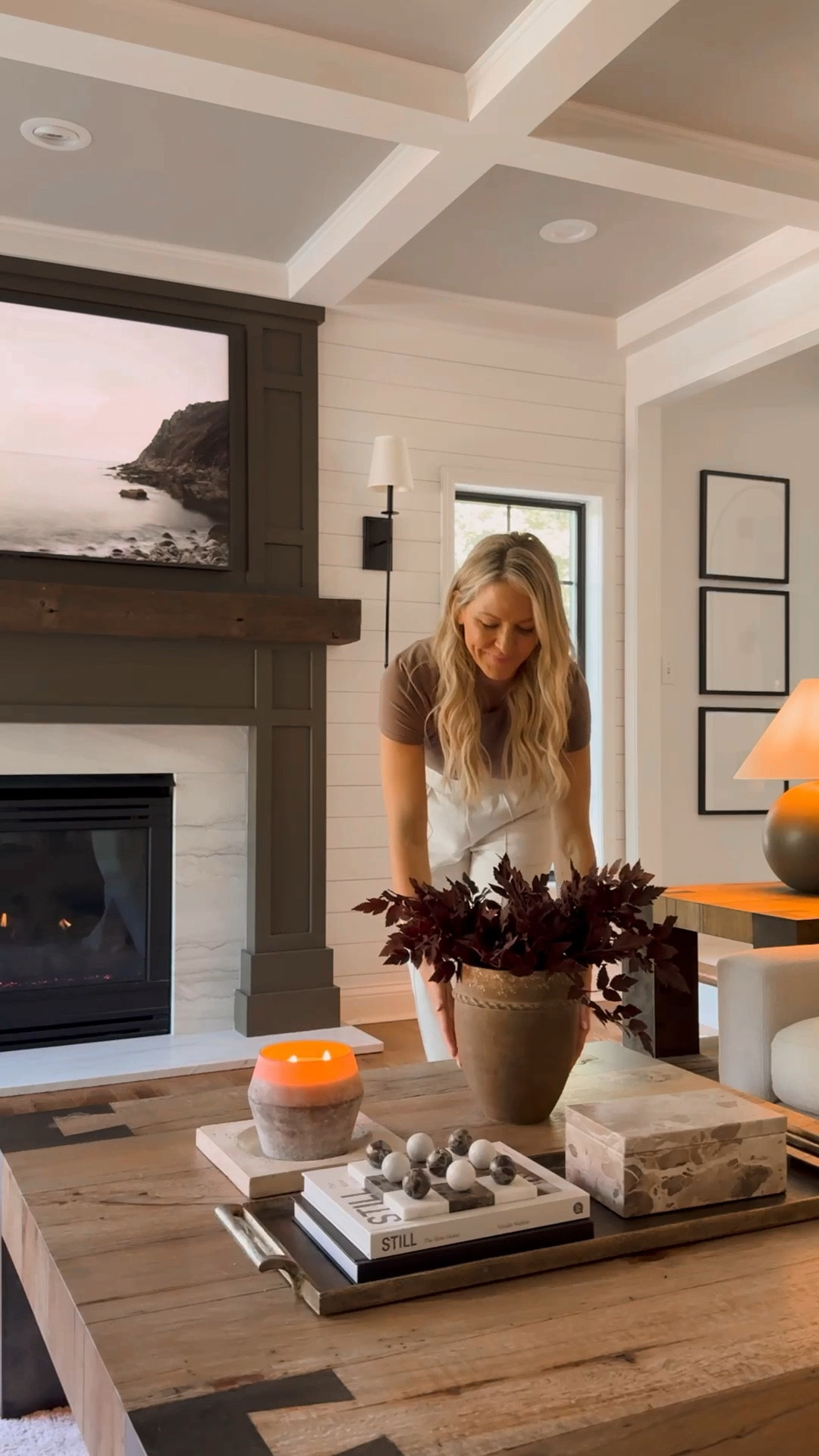 Fall Coffee Table • I love to add textures and layers to create a cozy but still elevated look. No pumpkins over here for my fall coffee table. 

#LTKHome #LTKSeasonal #LTKStyleTip