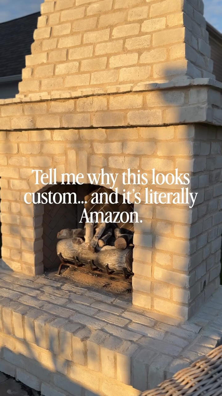 I still can’t get over how this turned out 🤍

We wanted that custom built-in outdoor fireplace look… without the custom price tag
and somehow Amazon delivered 👏🏼

It completely changed the feel of our patio — we added @casadisassi thin brick to finish off the look! 

If you’re working on your outdoor space this is one of those pieces that makes everything look done. 

Follow and Comment “FIREPLACE” and I’ll send you the link 🔥 Or save this for later or send to yourself for inspo!!