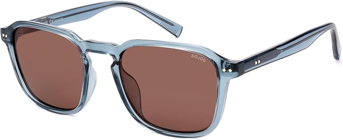 SOJOS Polarized Square Sunglasses for Men Retro Sun Glasses Trendy Shades UV400 Protection TR90 F... | Amazon (US)