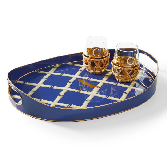 Mark & Graham x Dana Gibson Oval Patterned Tray | Mark and Graham