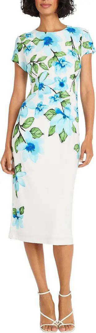 Floral Midi Sheath Dress | Nordstrom