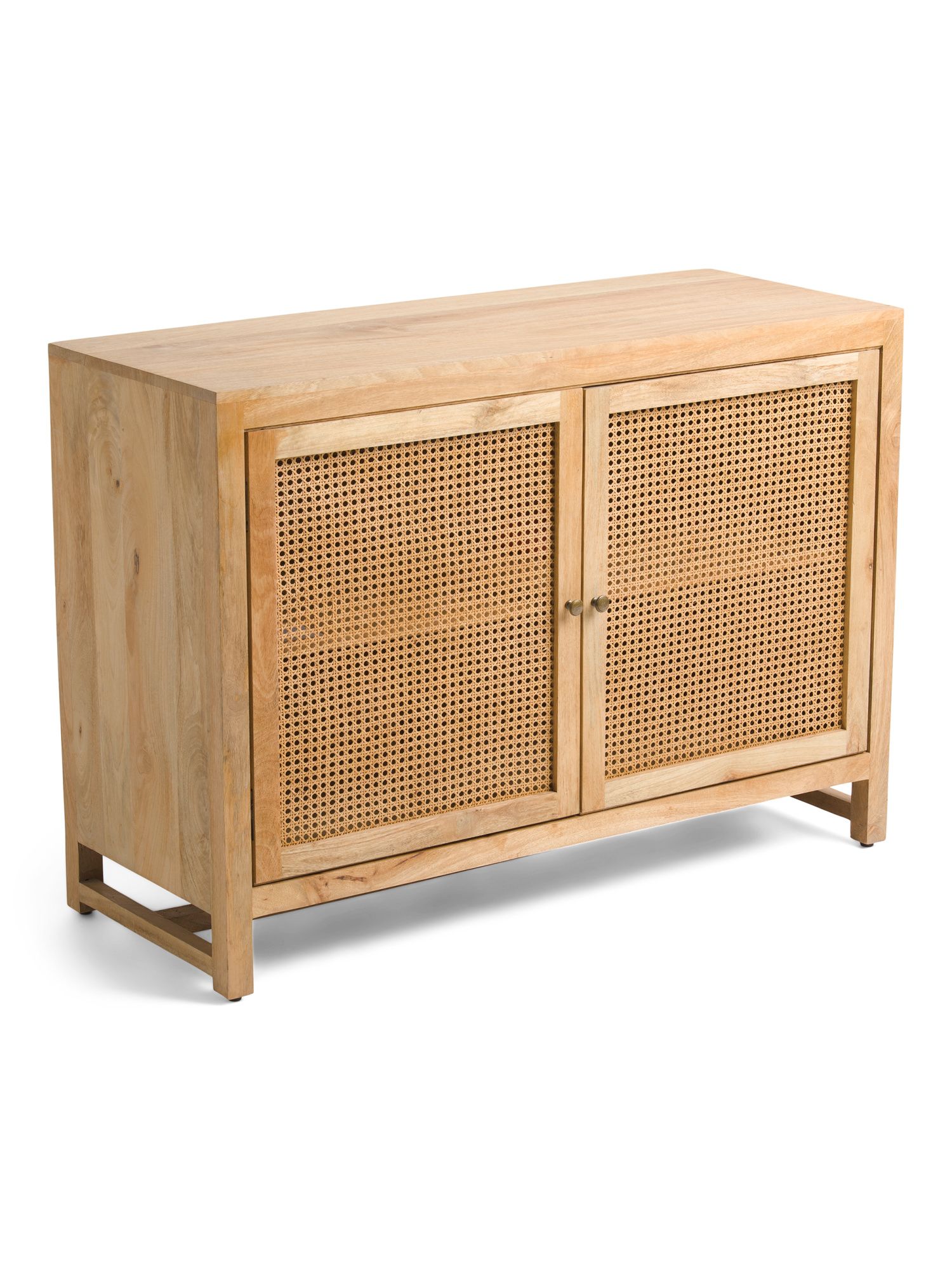46in Mango Wood Cane Cabinet | TJ Maxx