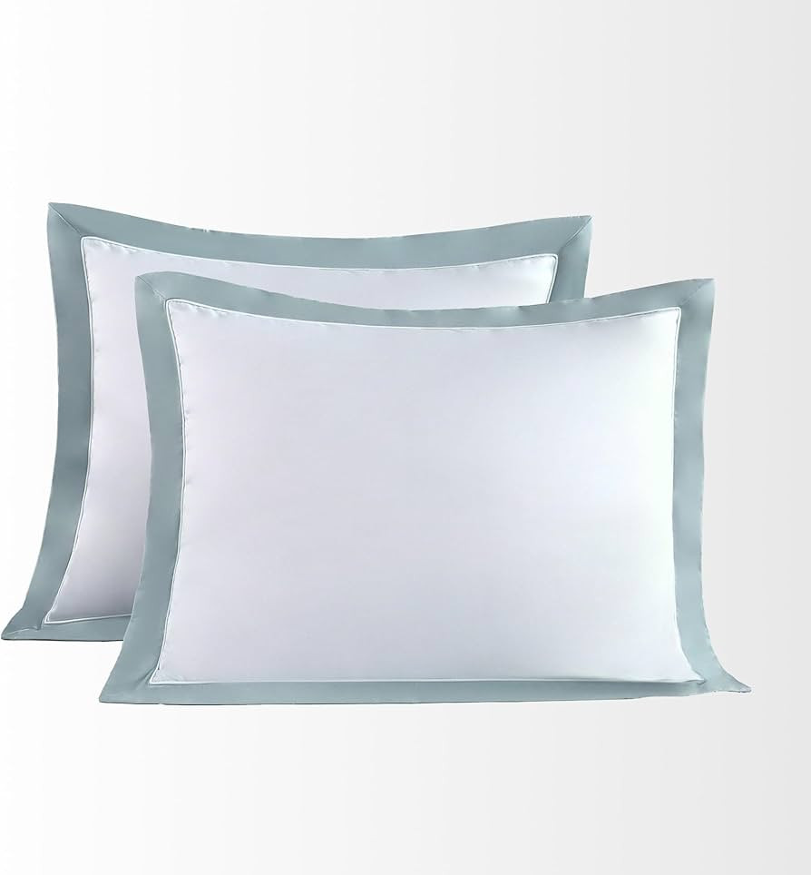 THE COTTON & SILK®️ 100% Luxury Long-Staple Cotton Pillow Sham/Pillowcase, Set of 2, with Enve... | Amazon (US)