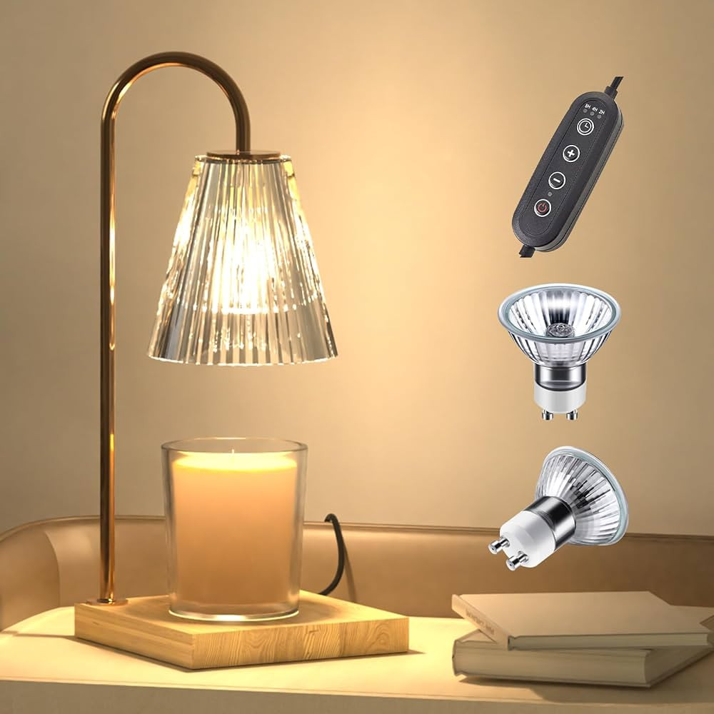 Candle Warmer Lamp, Dimmable Candle Warmer Lamp with Timer, Presents for Mom, Electric Candle Lam... | Amazon (US)