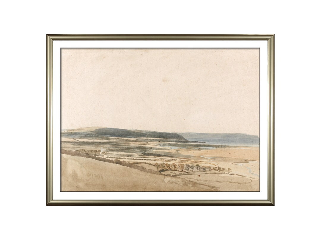 Vintage Watercolor Landscape Painting Printable Wall Art - Etsy Canada | Etsy (CAD)