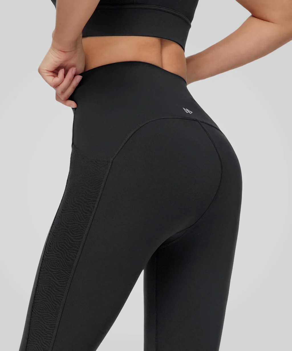 Anywhere Breathable Side Mesh Logo Print Leggings 25‘’| Women's Light Support Leggings | Yvette Sports Development