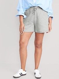 High-Waisted Lounge Sweat Shorts for Women -- 5-inch inseam | Old Navy (US)