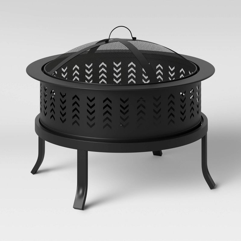 26" Chevron Outdoor Wood Burning Fire Pit - Threshold™ | Target