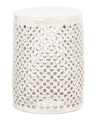 13X18 Ceramic Pierced Stool | TJ Maxx