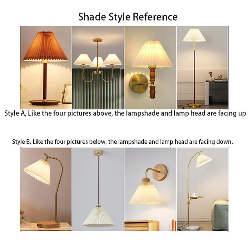 Pleated Lamp Shade, Pleated Fabric Lampshade for Table Lamp, Lamp Shades for Floor Lamps Chandeli... | Etsy (US)