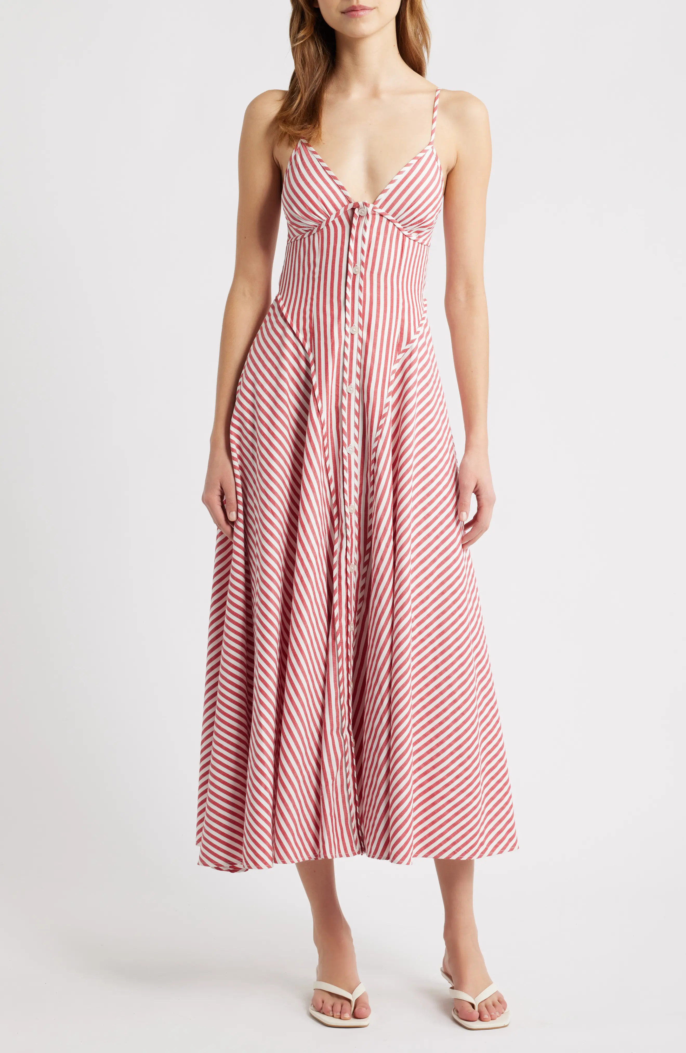 Arabella Stripe Midi Dress (Women) | Nordstrom | Nordstrom