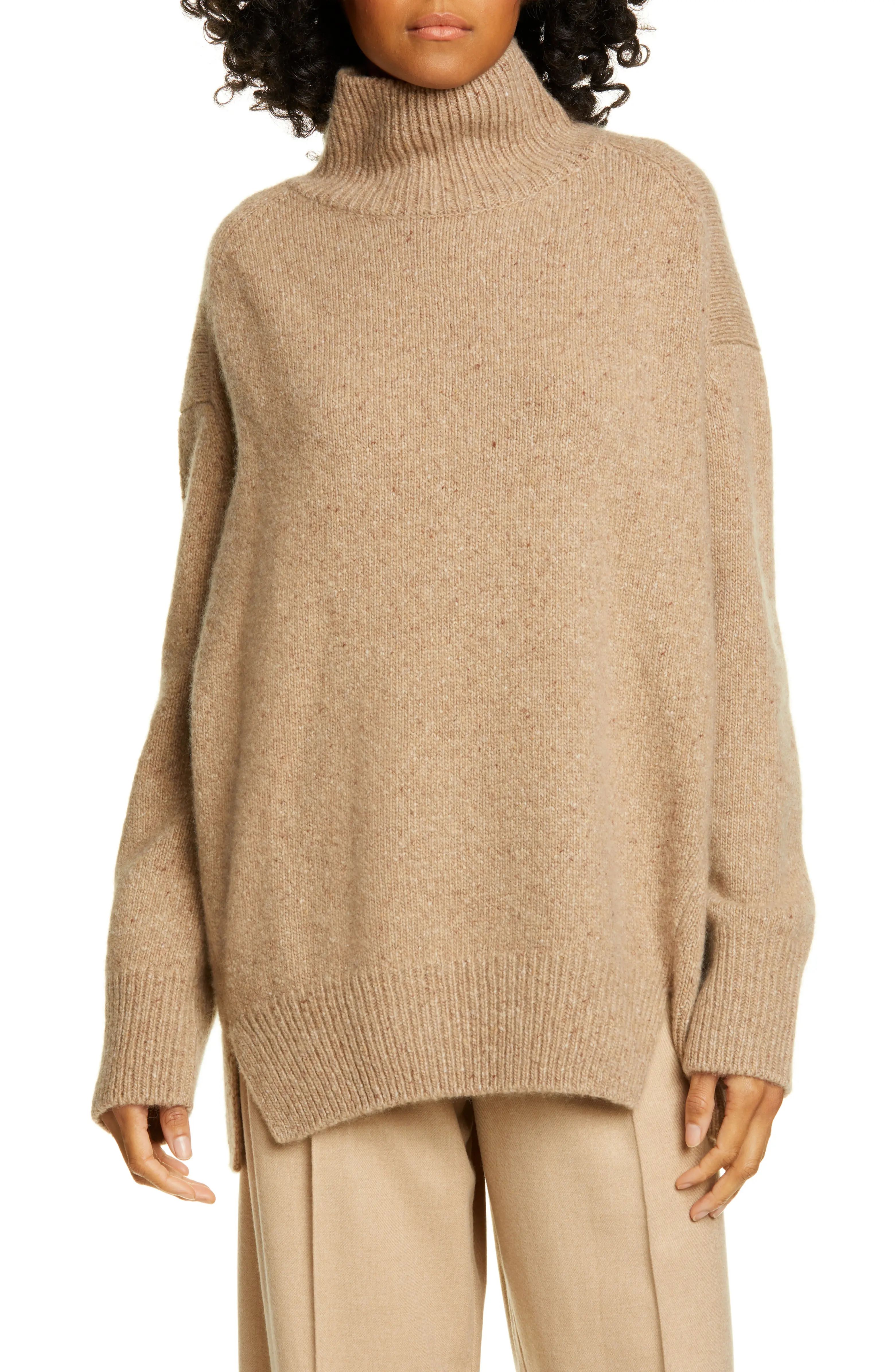 Double Slit Cashmere Turtleneck Sweater | Nordstrom