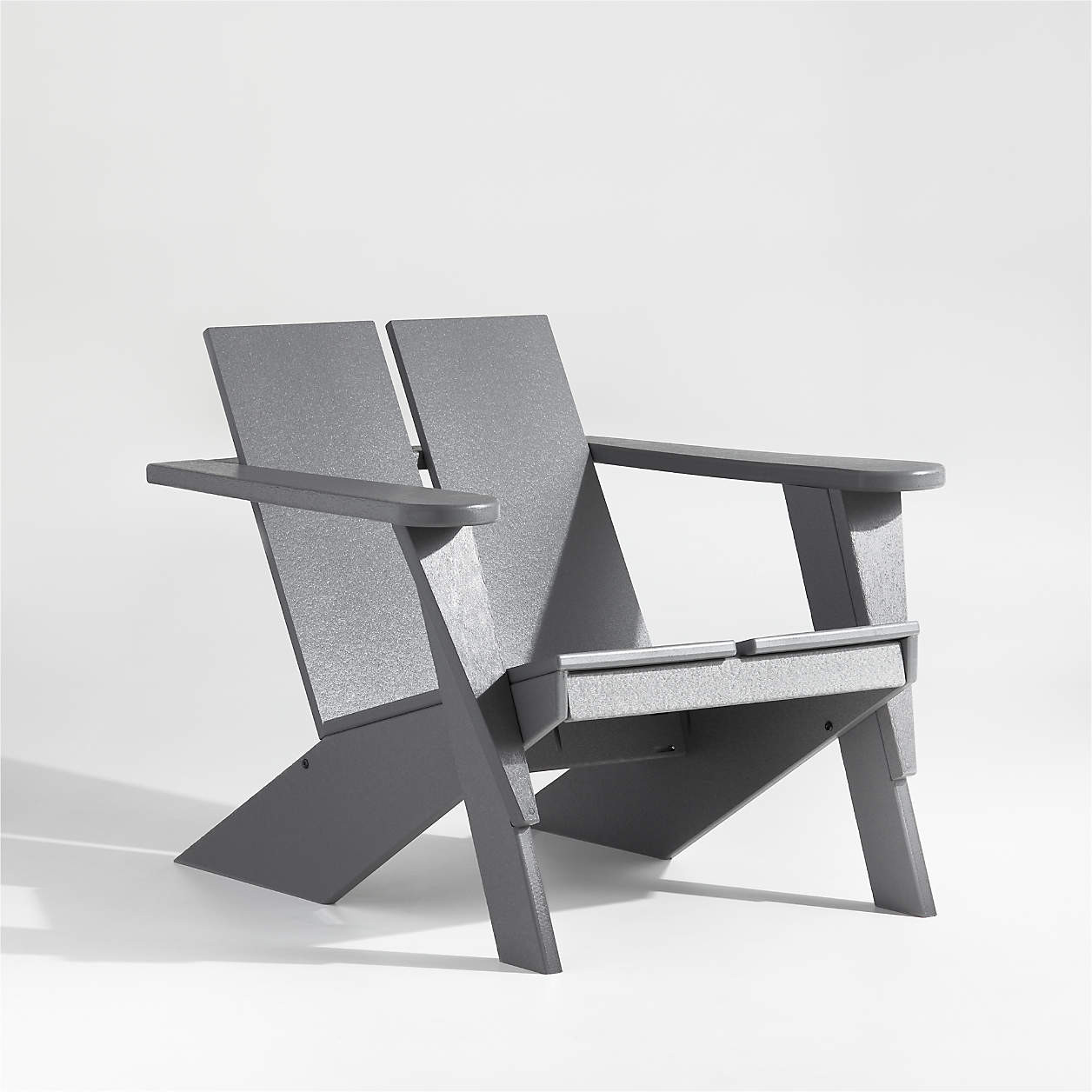 Paso Grey Outdoor Patio Adirondack Chair by POLYWOOD + Reviews | Crate & Barrel | Crate & Barrel