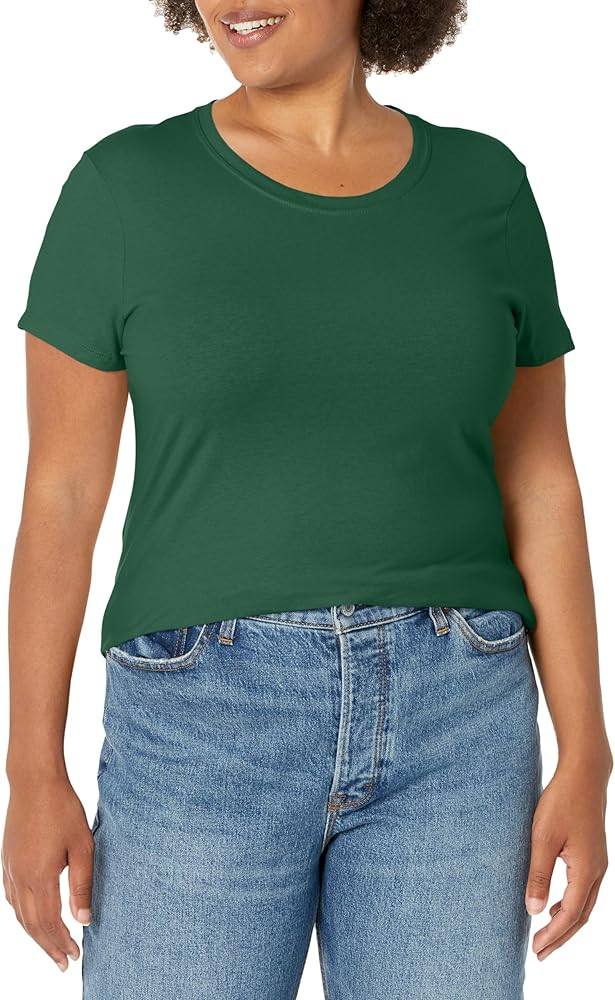 Hanes Women's Perfect-T Short Sleeve Cotton Crewneck T-Shirt | Amazon (US)