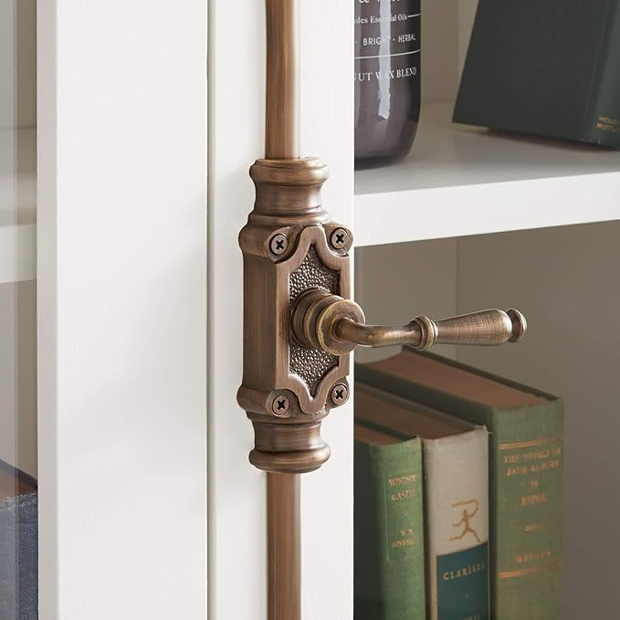Signature Hardware 944580 Mini Lever 26-1/2 Inch Tall Brass Cremone Bolt Cabinet Latch | Amazon (US)