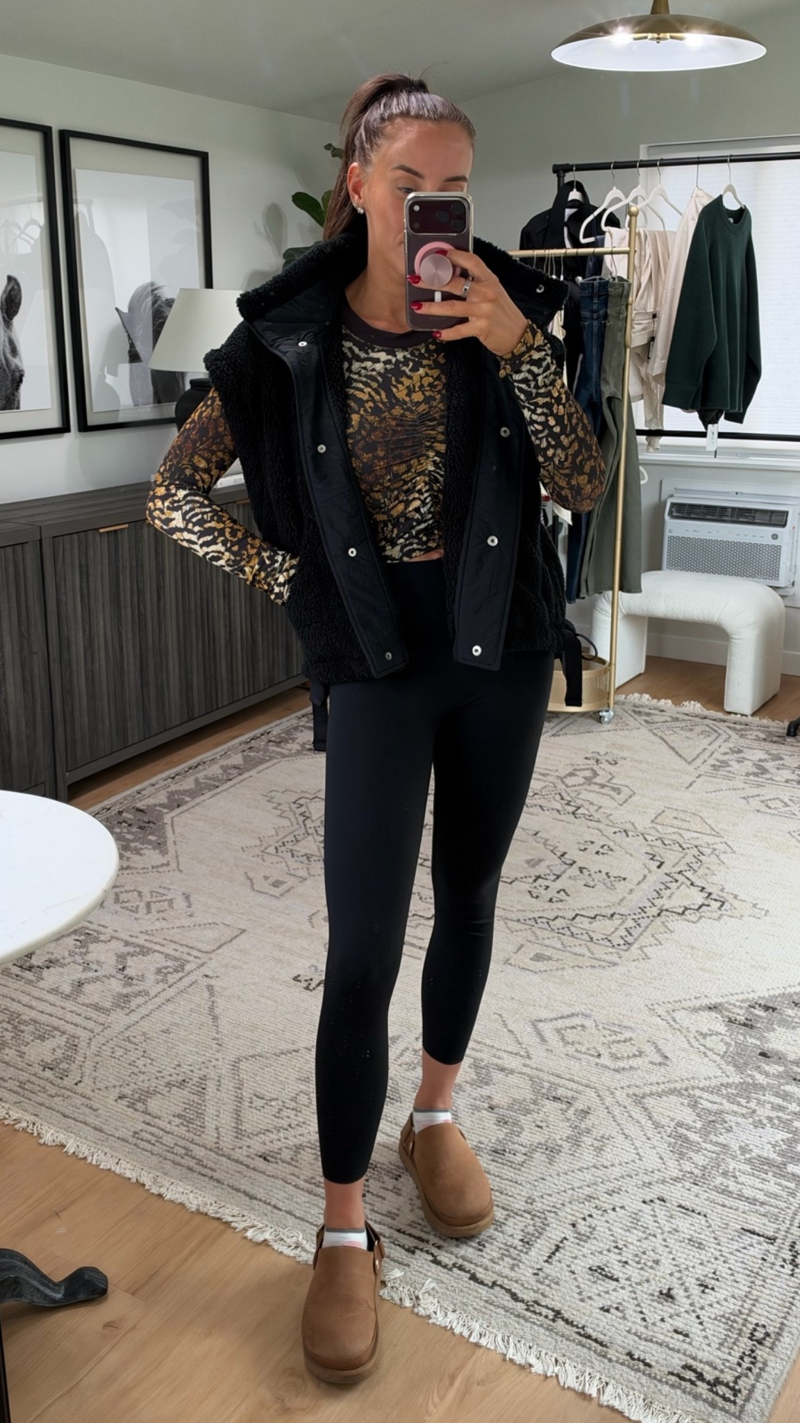 Pilates #ootd 

Long sleeve: S
Fleece vest: XS
Spanx leggings: M

Save 20% off these buttery-soft, smoothing leggings + more @Spanx  favorites. Open the product in the LTK app, tap “Copy Promo Code,” then paste at checkout!

#LTKootd #LTKActive #LTKfitnessgoals