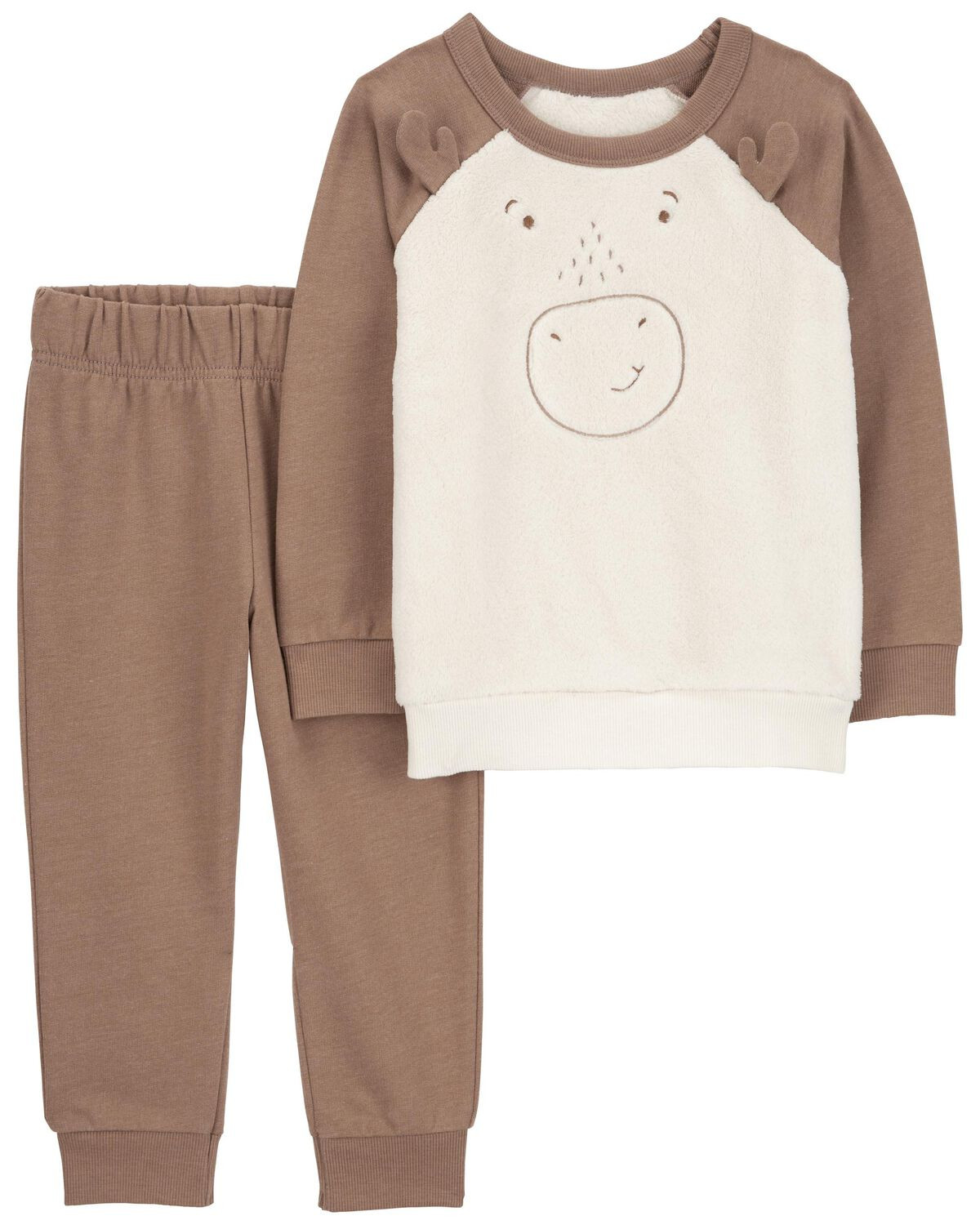 Toddler 2-Piece Moose Fuzzy Pullover & Fleece Pant Set - Carter's | Carter's | Carter's Inc