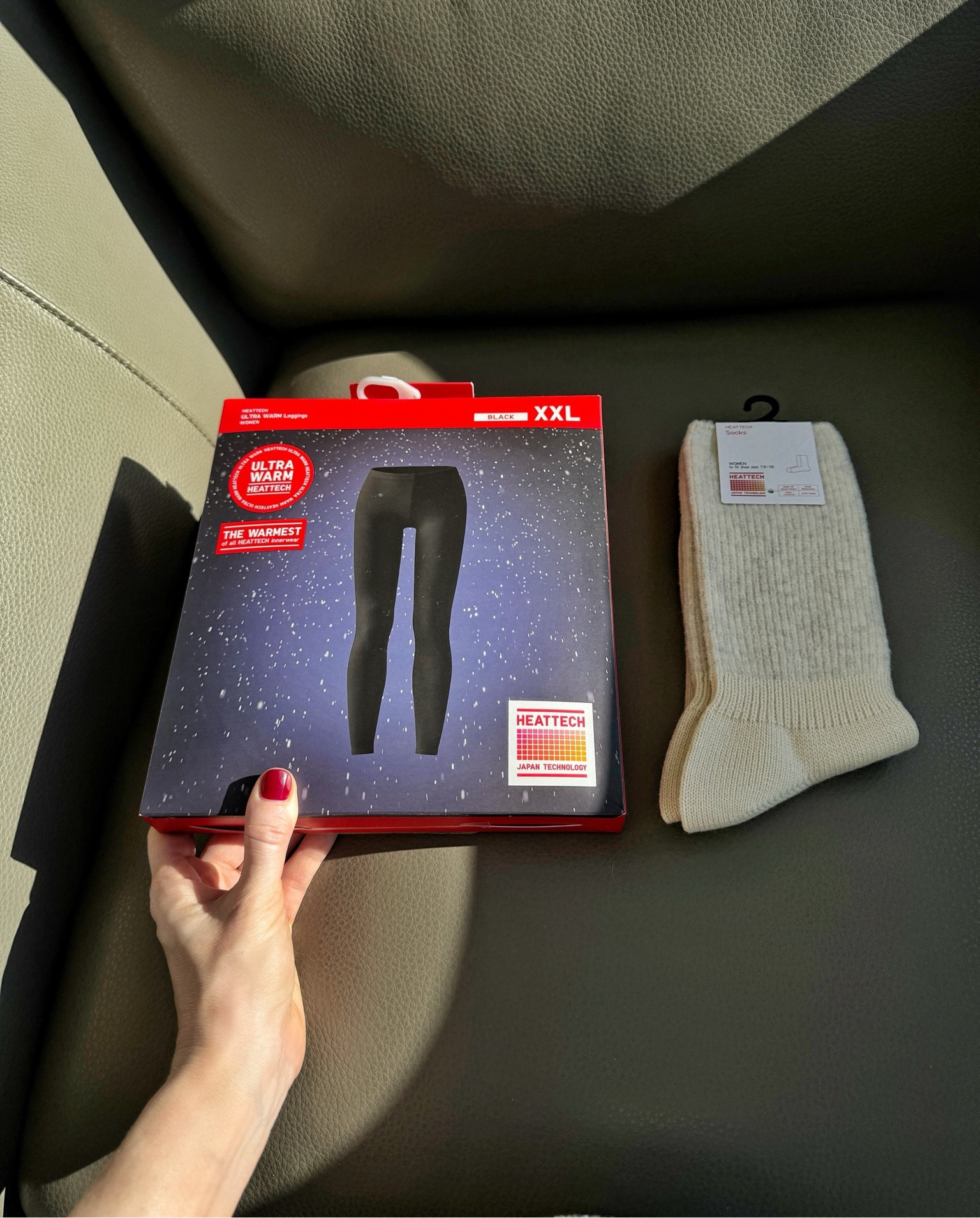 Ultra warm leggings for winter outfit. These leggings are not maternity but I sized up to size XL and loved them!, so ordered XXL.  They fit true to size otherwise. I’m also linking the fuzzy jacket I love, the socks, and the scoop neck long sleeve shirts I own in every color. Everything is on sale from uniqlo!

#LTKsalealert #LTKSeasonal #LTKfindsunder50
