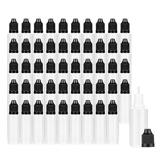 Eau 15ml LDPE Plastic Thin Tip Dropper Bottles, Small Empty Squeeze Dropper Bottles (50PCS, Black... | Amazon (US)