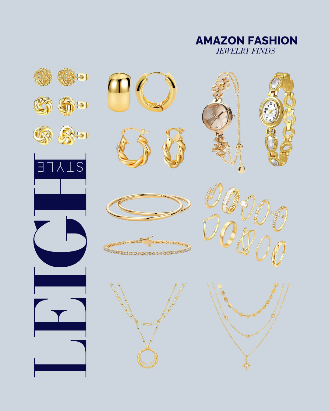 Add a touch of elegance to any look with these gorgeous, everyday gold jewelry finds. 

#AmazonFashion #JewelryFinds #GoldJewelry #AccessoryInspo #EverydayStyle #LeighStyle #JewelryLover 

 #LTKdayinmylife #LTKBeauty