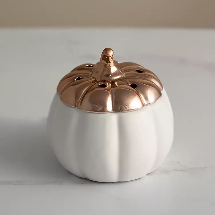 White Ceramic Pumpkin Wax Warmer | Kirkland's Home