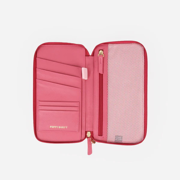 The Flying Solo Passport Holder Blossom Micro Pebble | Poppy Barley