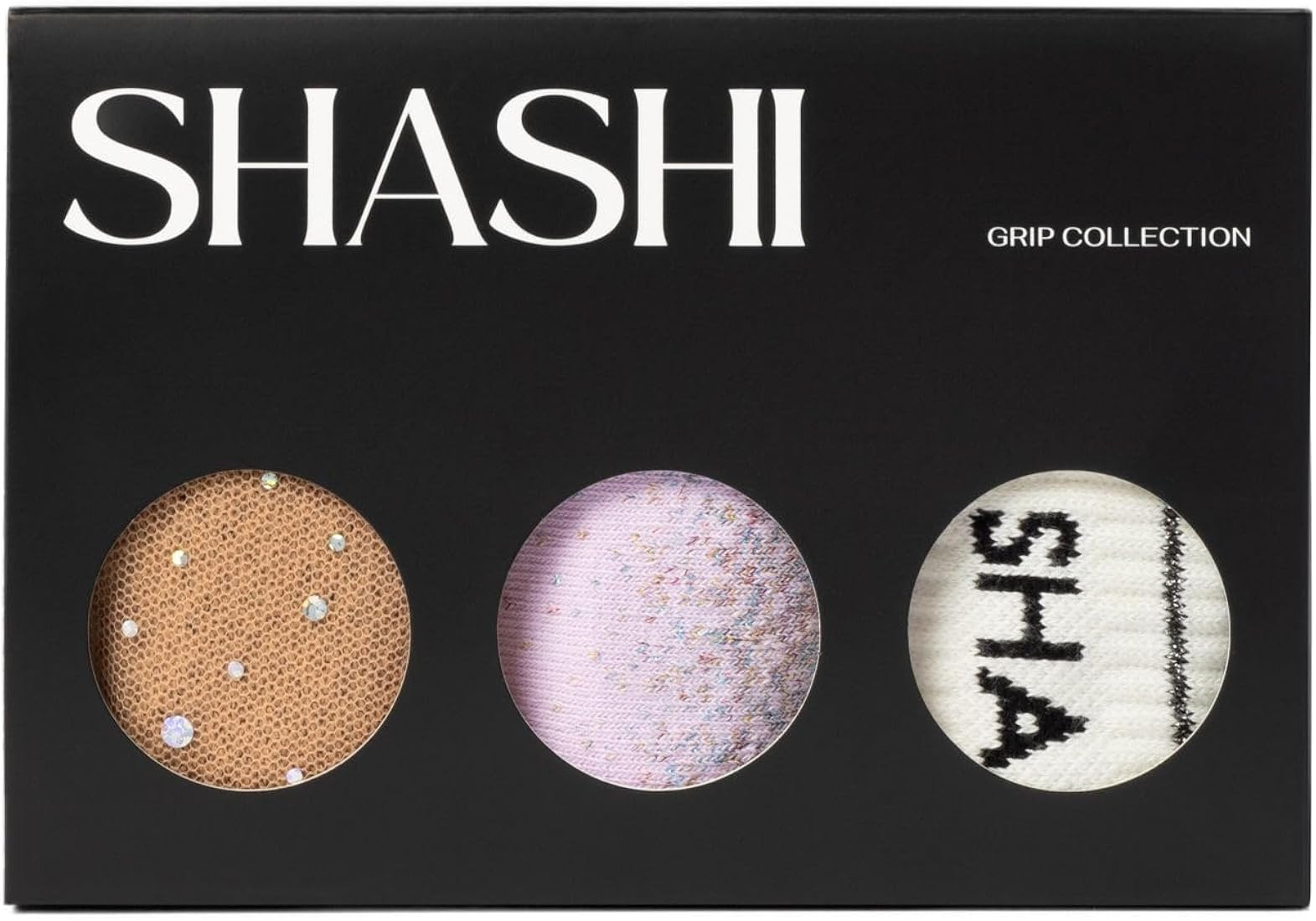 SHASHI The Shine Pack of Socks – Includes Star Sparkle Mesh, Ombre Shimmer, and Halo Crew Grip ... | Amazon (US)