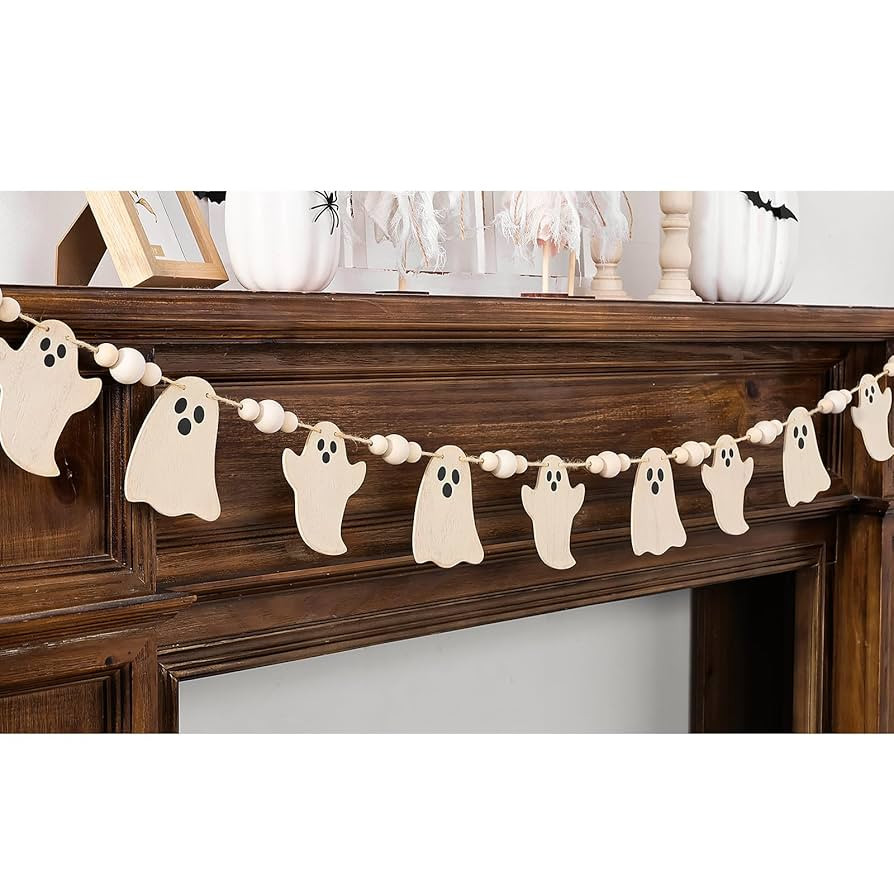 Halloween Decorations Indoor, Cute Ghosts Halloween Garland with Different Expressions, Farmhouse... | Amazon (US)