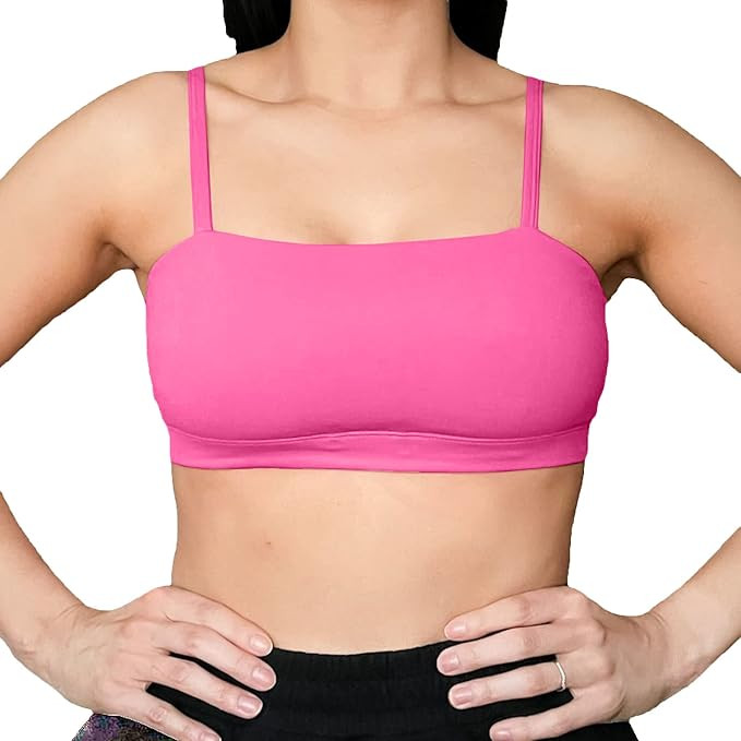 Aoxjox Women's Workout Bandeau Sports Bras Training Fitness Running Yoga Crop Tank Top | Amazon (US)