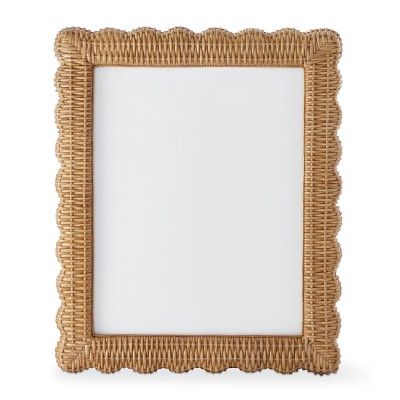 AERIN Wicker Scalloped Gallery Frame, 8"" X 10"" | Williams-Sonoma